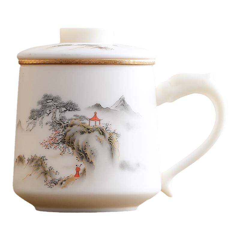 山水办公室茶杯过滤泡茶杯