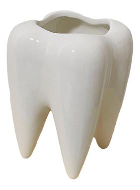 生日礼物桌面摆件陶瓷牙齿笔筒