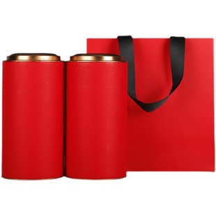 原生态茶叶罐子一斤半斤普洱散茶绿茶红茶纸罐精品高档密封储茶罐