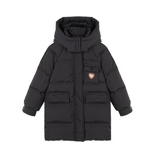 富罗迷儿童羽绒服女童装2025冬季新款外出保暖青少年加厚长款外套