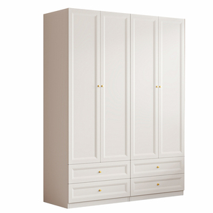 可比熊新款实木衣柜卧室家用收纳柜简约现代挂衣架儿童衣橱