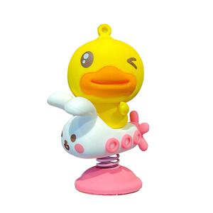 2024新款B.Duck小黄鸭摇摇乐办公室桌面摆件车载摆件电动车装饰品