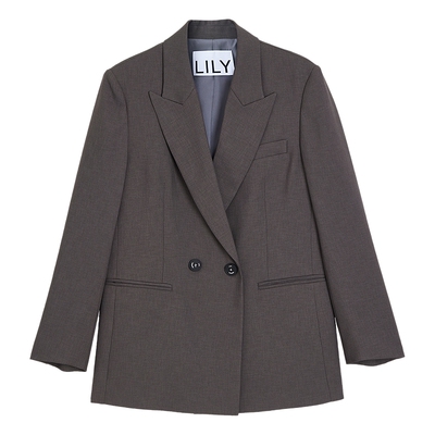 LILY通勤格雷简约新款西装外套