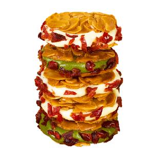 本宫饿了扁桃仁夹心酥蔓越莓抹茶饼干休闲零食