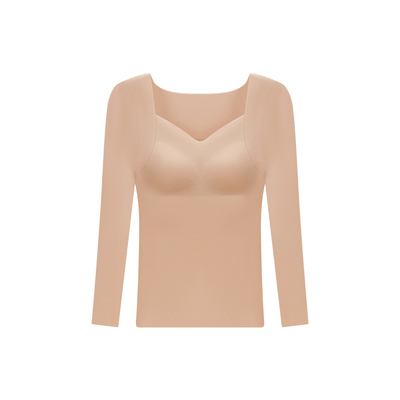 2025女士无痕带胸垫保暖内衣