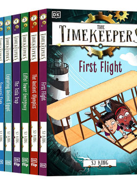 英文原版 DK The Timekeepers 时间守护团8册平装 特斯拉大冒险 The Tesla Trap 守护者系列历史主题儿童冒险章节桥梁故事书
