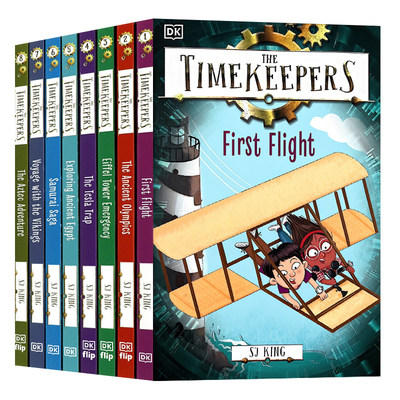 英文原版 DK The Timekeepers 时间守护团8册平装 特斯拉大冒险 The Tesla Trap 守护者系列历史主题儿童冒险章节桥梁故事书