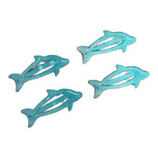 多巴胺蓝色海豚发夹女2026新款前额刘海侧边夹可爱发卡后脑勺发饰