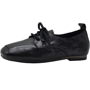 Artmu阿木复古英伦风小皮鞋平底深口单鞋四季鞋手抓纹女鞋新款