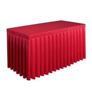 定制会议桌布轻奢高级感酒店桌裙套罩展会商务台裙会场签约仪式