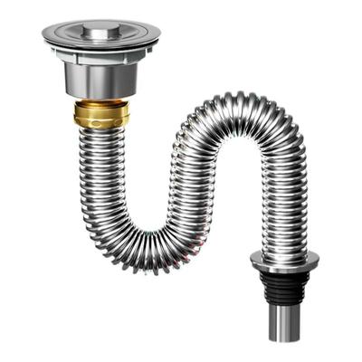 304不锈钢防臭水槽下水管