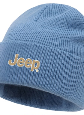 Jeep户外登山通勤秋冬毛线帽男女