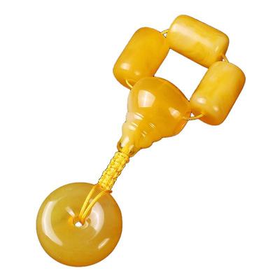 蜜蜡天然星月配件四件套配饰套餐