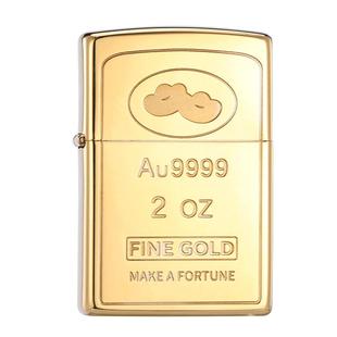 zippo正品打火机 单面金条外壳镜面官方旗舰店防风煤油送男友礼物