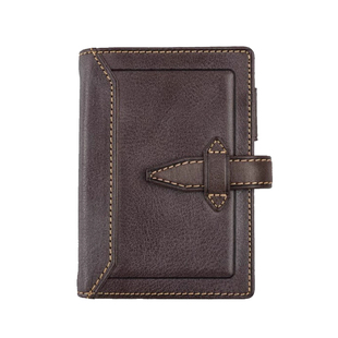 日本Raymay藤井Davinci达芬奇肉肉马Roroma手账限定巧克力棕Climb纹理款 真牛皮活页M5A6圣书A7