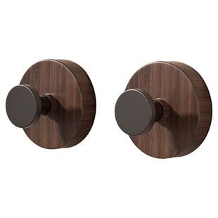 胡桃木纹挂钩真空吸盘强力承重免打孔入门后厨房卫生间浴室挂衣钩