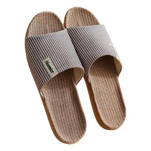 利达妮亚麻拖鞋男士夏季室内家居静音防臭棉麻布拖鞋女士新款四季