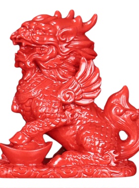 家用财福摆件自有红朱砂