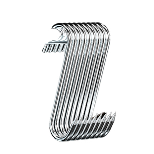 腊肉挂钩不锈钢S型晒挂烤鸭香肠猪肉勾子加粗钩挂肉钩子实心承重