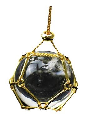 如鸿男女白水晶小网兜吊坠