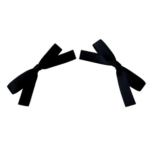 百搭时尚黑色蝴蝶结对夹双马尾发夹刘海碎发边夹少女甜美发卡头饰