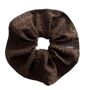 超大号豹纹大肠发圈女2025新款高级感橡皮筋扎头发绳慵懒风头花饰