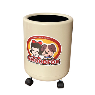 垃圾桶家用带滑轮2025新款客厅高颜值卧室房间宿舍卫生间厨房厕所