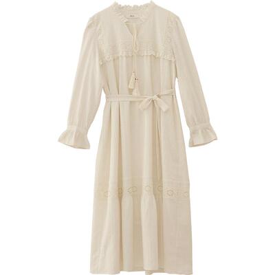 瑞尔学院风衬衫裙花边领