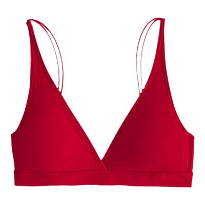 无钢圈薄款美背内衣小胸聚拢法式