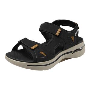 Skechers斯凯奇男鞋休闲凉鞋厚底减震户外沙滩鞋魔术贴露指凉拖