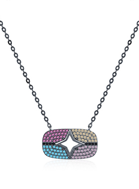 摩典S925纯银复古星芒甜酷风项链