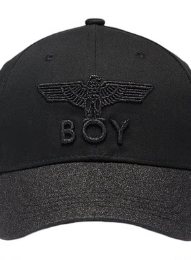 BOYLONDON夏季男女同款百搭黑色鸭舌遮阳潮牌时尚朋克帽子N90031