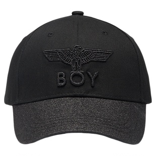 BOYLONDON夏季男女同款百搭黑色鸭舌遮阳潮牌时尚朋克帽子N90031