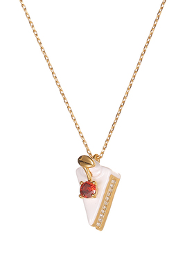 时尚樱桃宝石蛋糕项链