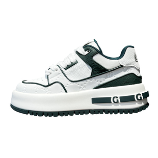 欧货棉鞋男2025皮面印花运动休闲鞋冬季加绒厚底增高潮流百搭板鞋