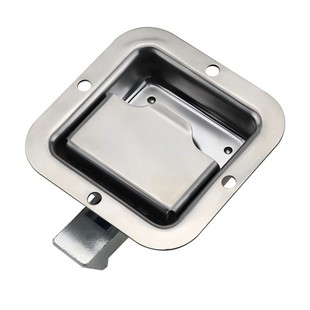 MS866-28面板锁 平面型插销式拉动式伸缩移动箱柜门内嵌式扣手锁