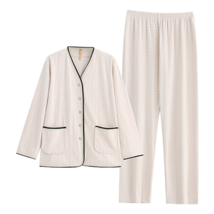 睡衣女士秋冬款冬季海岛绒法兰绒加绒加厚珊瑚绒家居服小香风薄款