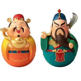 欢喜小将  解压《不倒翁》 可玩性高办公桌搭 打工人招财工位摆件