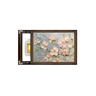 美式花卉电表箱装饰画免打孔2025新款强弱电箱电闸盒开关遮挡挂画