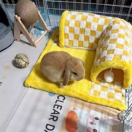 兔子隧道窝兔子棉窝冬季防寒保暖侏儒兔宠物用品躲避兔子睡觉窝