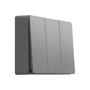 公牛灯开关明装三开单控电源床头三控面板大功率三联开关按钮3开