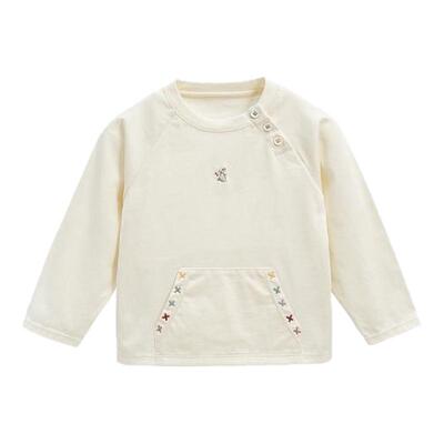 whitewheat匹马棉圆领长袖