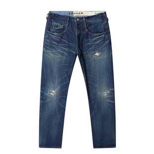 DENHAM日本制春季男士复古宽松锥形中腰牛仔裤CROSSBACK