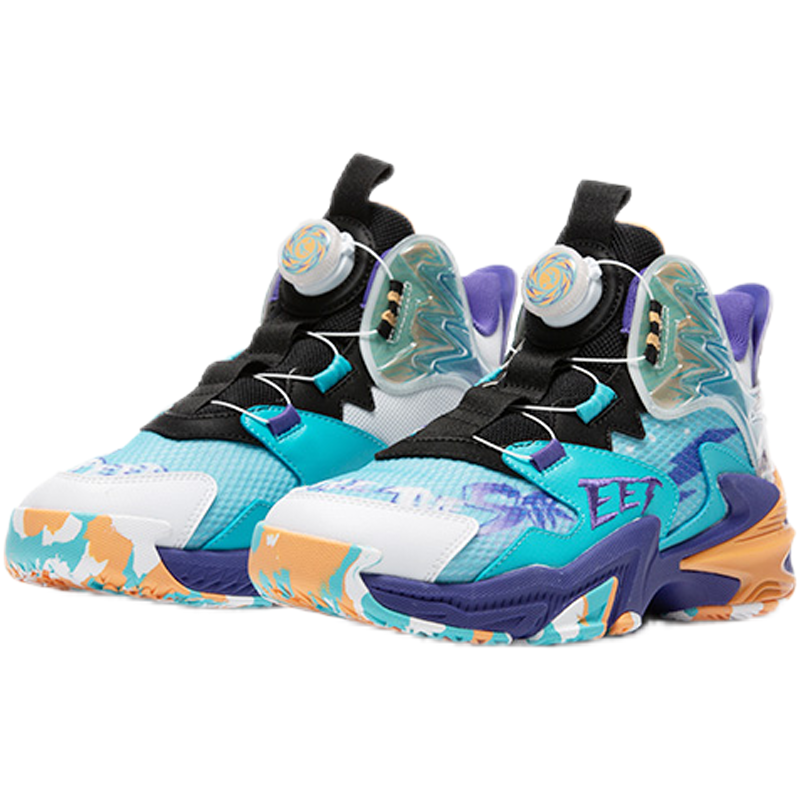 乔丹儿童篮球鞋男青少年防水皮面