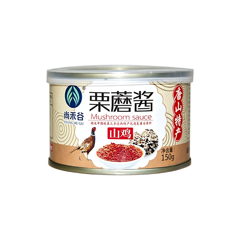 尚禾谷栗蘑酱山鸡拌饭酱有栗有蘑下饭酱迁西特产拌面酱罐装150g