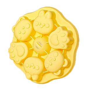 拜格宝宝辅食蒸糕模具婴儿专用食品级猫爪硅胶可蒸煮烘焙工具全套