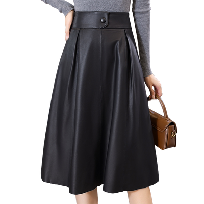 优雅洋气质海宁真皮绵羊皮裙中裙