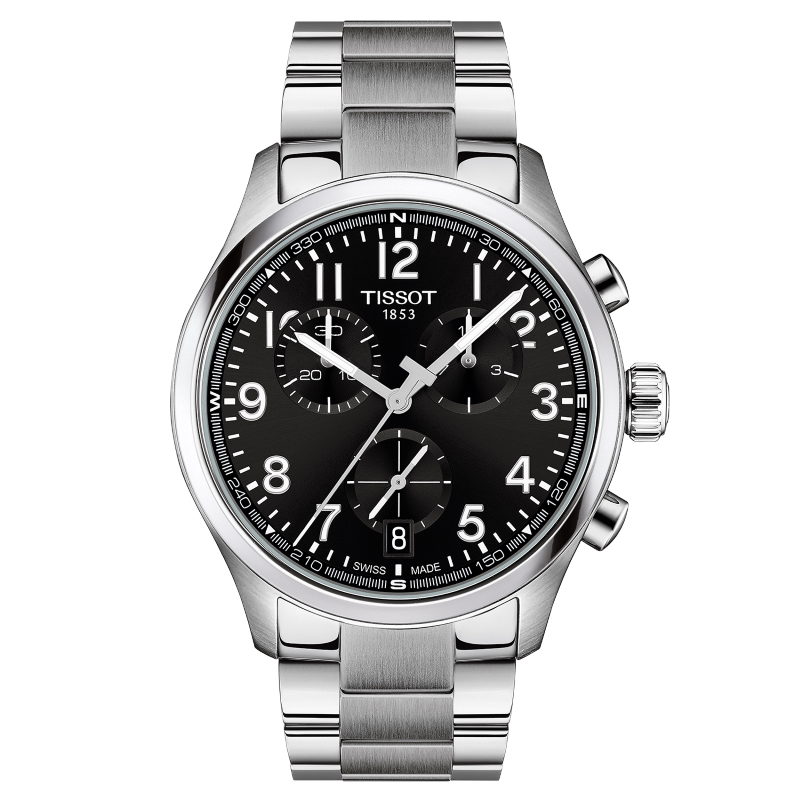 【新品】Tissot天梭速驰系列42MM运动石英钢带男表手表