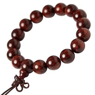 小叶紫檀手串女男印度紫檀108颗佛珠木料散珠子老料金星檀木手串