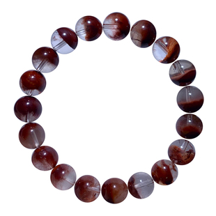 天然聚宝盆红兔毛单圈水晶手链冰透莹润兔毛发晶手串甜美饰品礼物